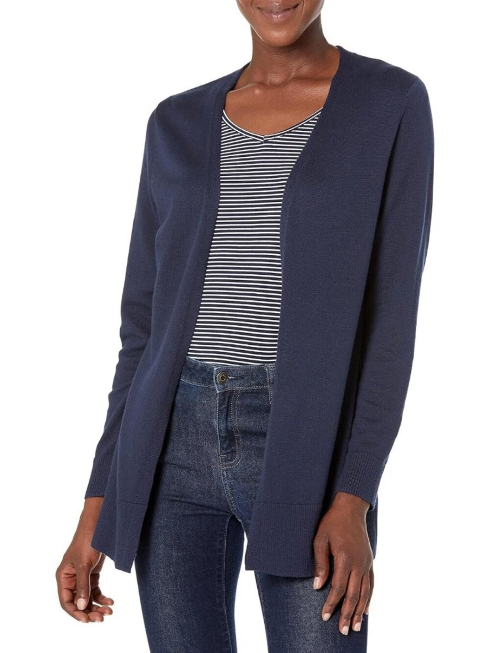 Lightweight Long-Sleeve Open-Front Cardigan Sweater for Women - Cozy & Versatile